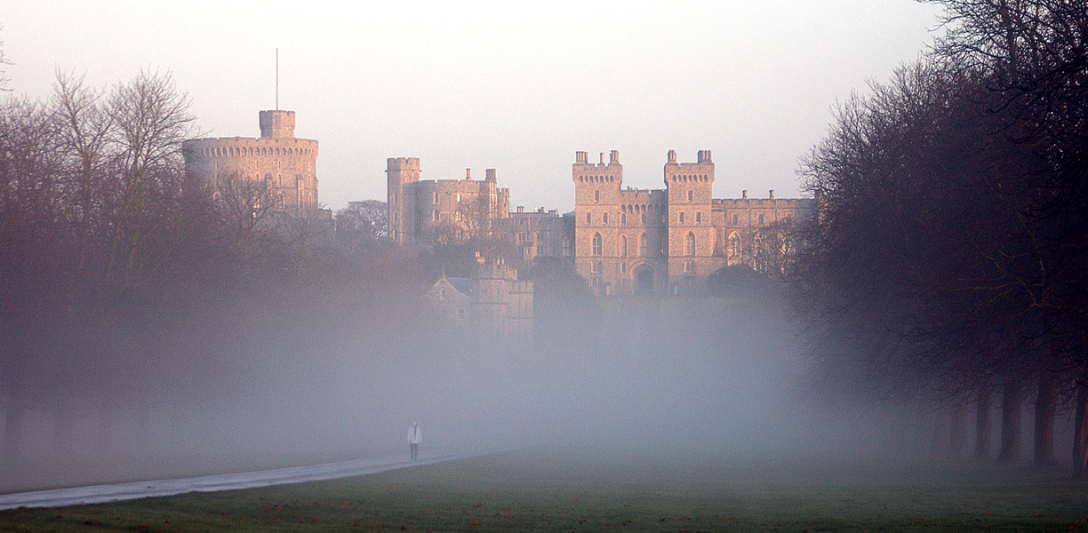 Windsor Castle in the mist