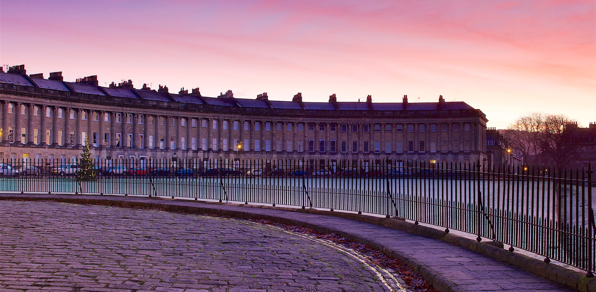 The Royal Crescent in winter