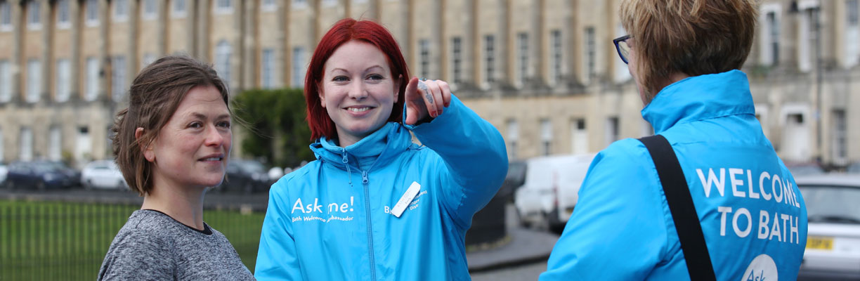 Helping out visitors in Bath 