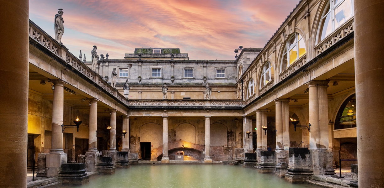 Sunset about the Roman Baths