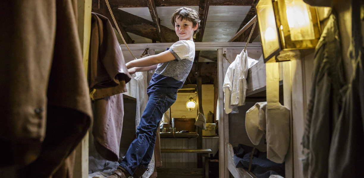 Young boy at SS Great Britain