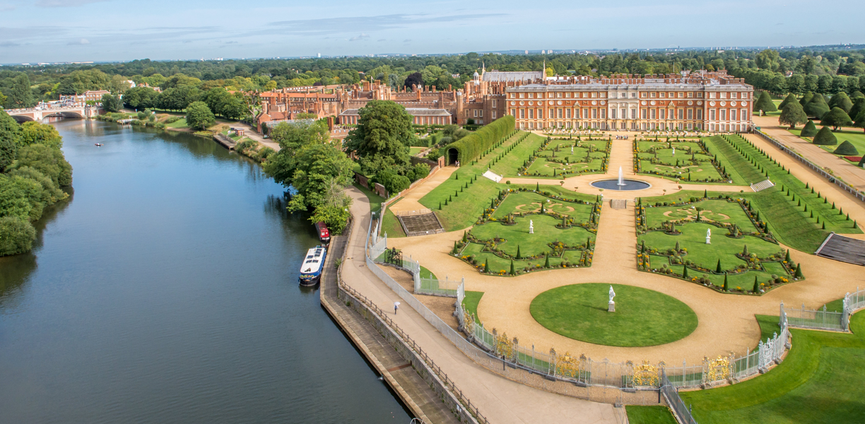 Hampton Court Palace on the Thames