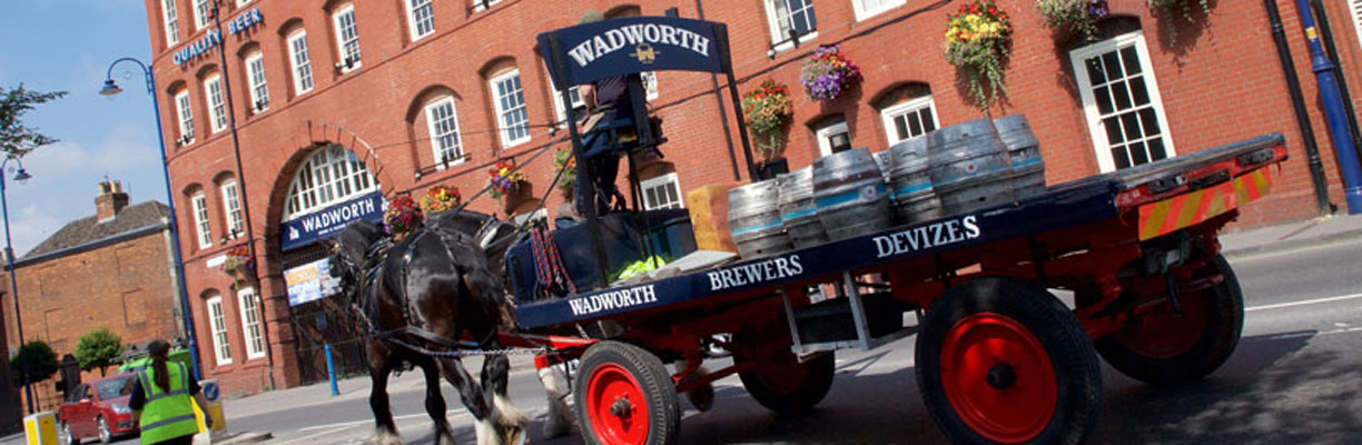 Brewery Horses Taking Beer to Wadworth Pubs