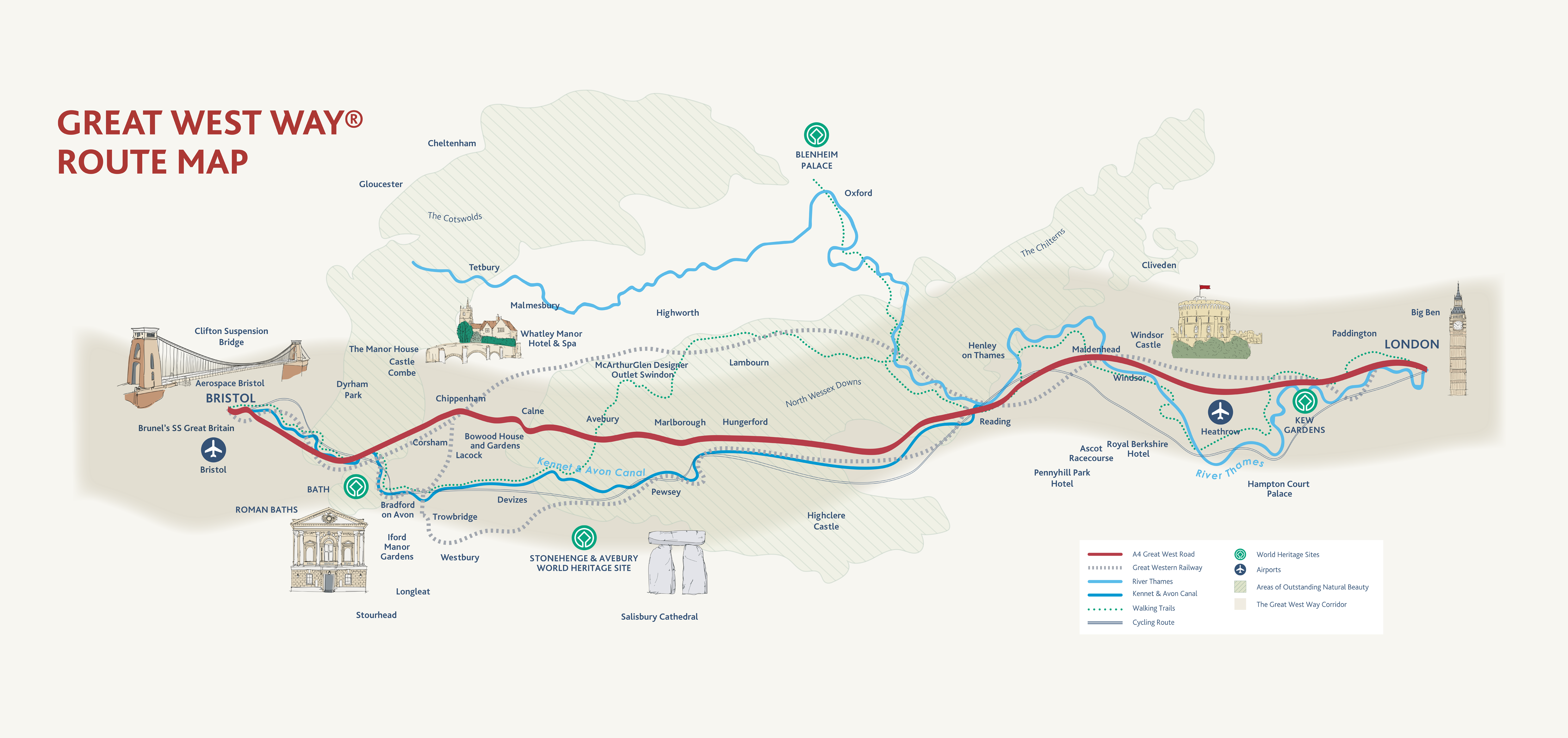 Great West Way Map