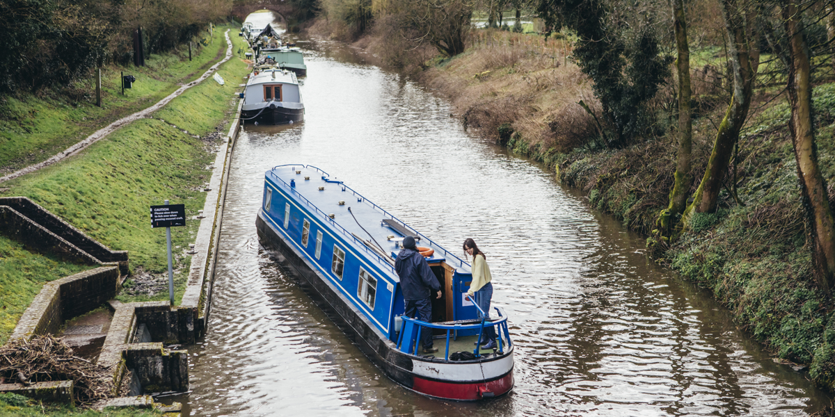 Narrowboat on the canal