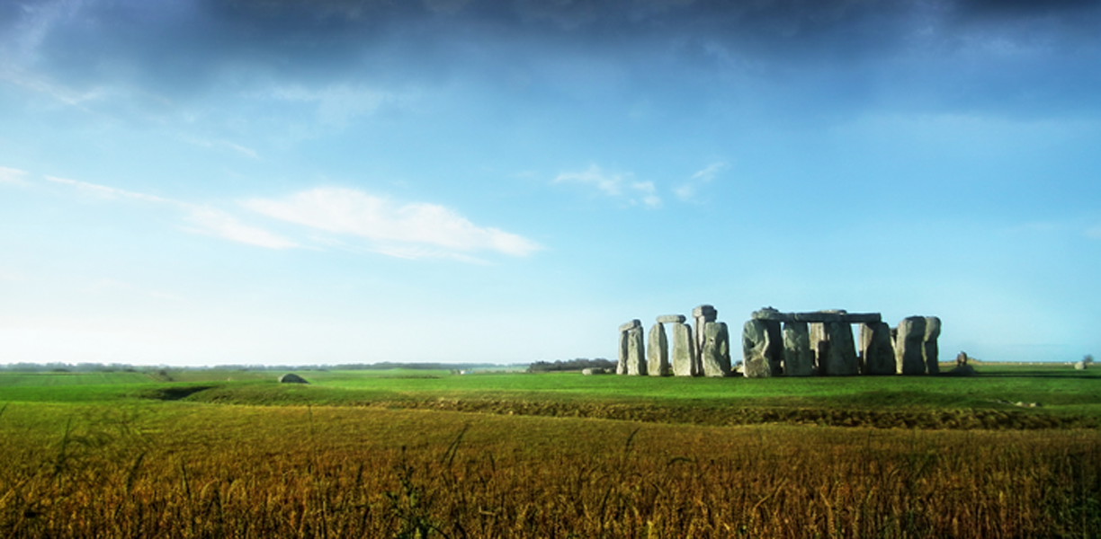 Distant view of stonehenge