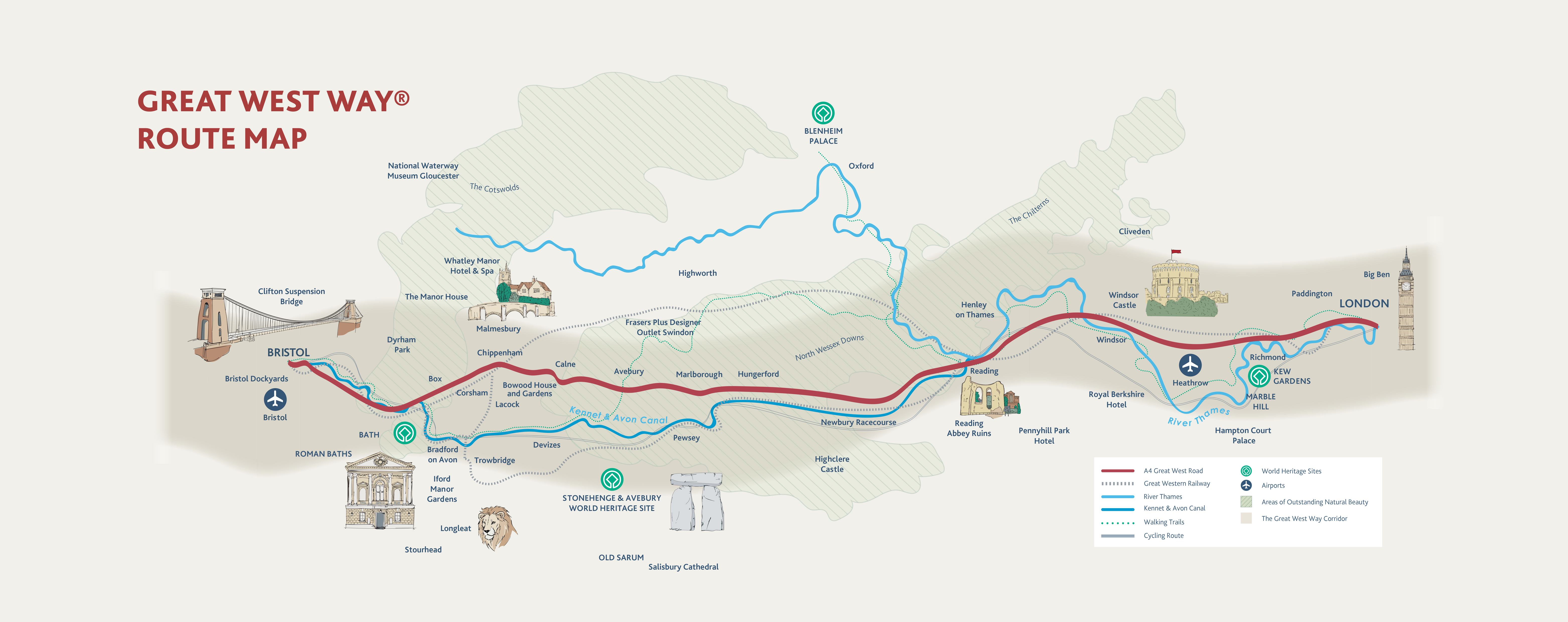 Great West Way Map