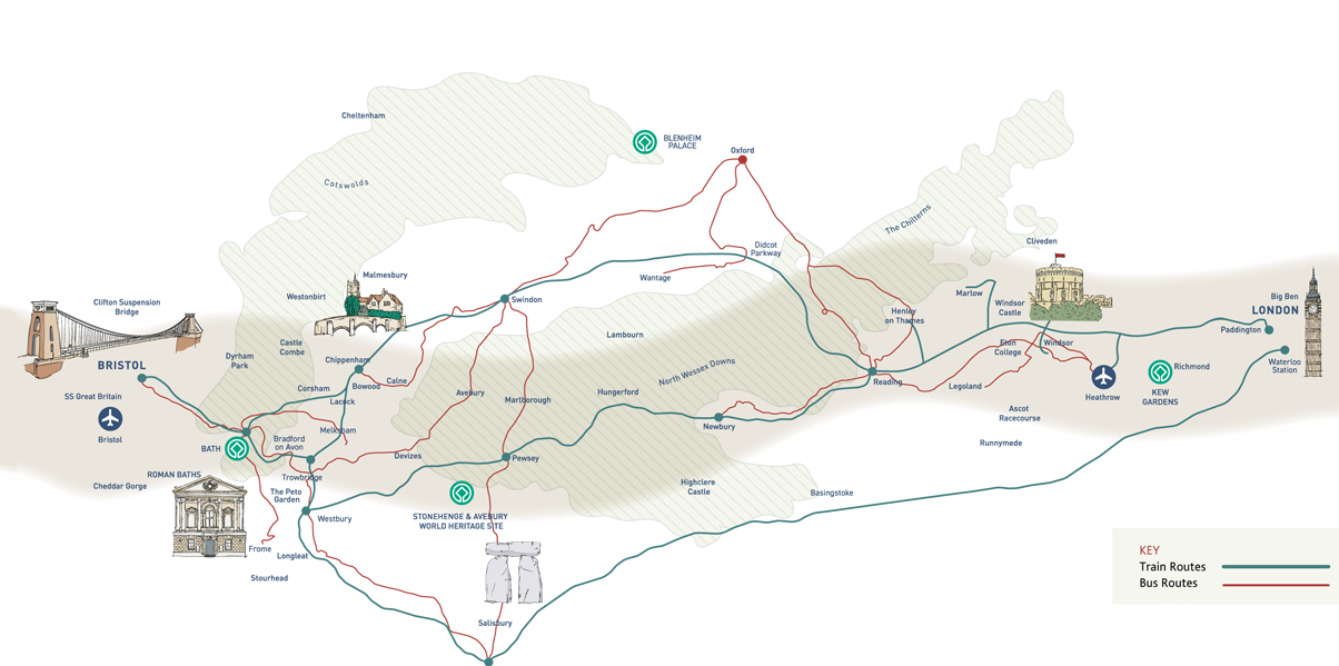 Great West Way Map Discover pass